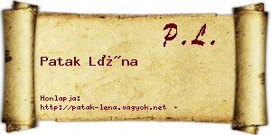 Patak Léna névjegykártya